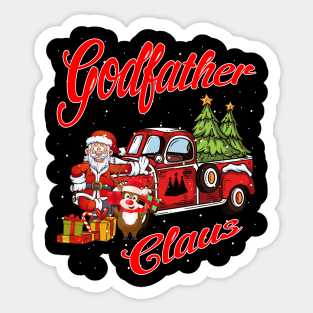 Godfather Claus Santa Car Christmas Funny Awesome Gift Sticker